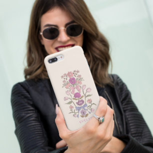 Case-Mate iPhone Case Vaches et fleurs rose fleurie