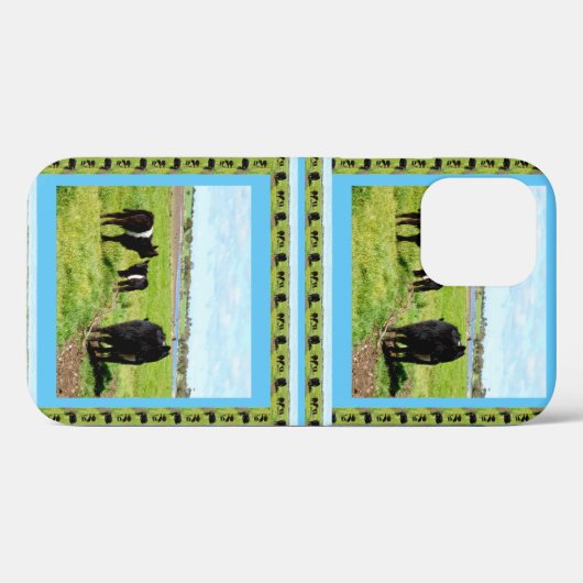 Coques Case-Mate iPhone Vaches Galloway Pour La Mère Et Le Bébé, (Verso (horizontal))