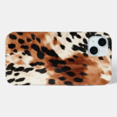 Coques Case-Mate iPhone Vachette animale à la crème Brown (Verso (horizontal))