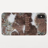 Coques Case-Mate iPhone Vachette blanche de l'Ouest Cuir Brown (Dos (Horizontal))