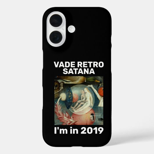 Coques Case-Mate iPhone "Vade retro Satana" noir (Verso)