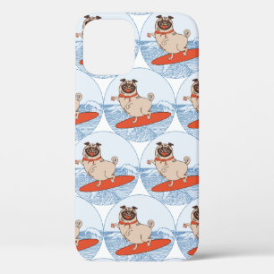 Case-Mate iPhone Case Vague à cheval heureux chien de carlin sur la plan