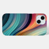 Coques Case-Mate iPhone Vague Abstrait de Vague Arc-en-ciel (Verso (horizontal))