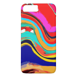 Coque iPhone 8 Plus/7 Plus Vague abstraite colorée de cas plus de l'iPhone 7