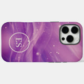 Coques Case-Mate iPhone Vague Abstraite Monogramme de luxe (Verso (horizontal))