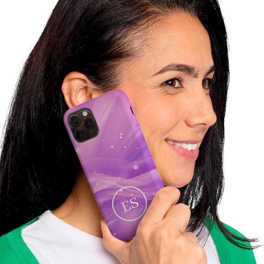 Coques Case-Mate iPhone Vague Abstraite Monogramme de luxe