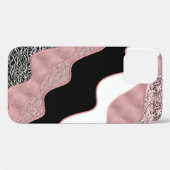 Coques Case-Mate iPhone Vague Abstraite rose Gold Rose Glam moderne tendan (Verso (horizontal))