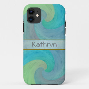 Case-Mate iPhone Case Vague aquarelle turquoise vert Art personnalisé
