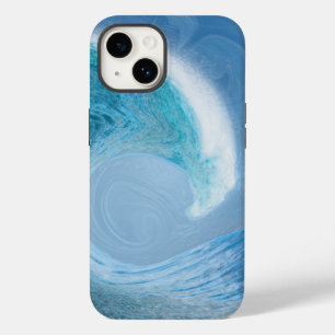 Coque Pour iPhone 14 Vague Bleue Artistique