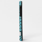 Coques Case-Mate iPhone Vague Chevron Stylé Bleu, Turquoise, Vert (Dos/Gauche)