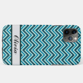 Coques Case-Mate iPhone Vague Chevron Stylé Bleu, Turquoise, Vert (Dos (Horizontal))