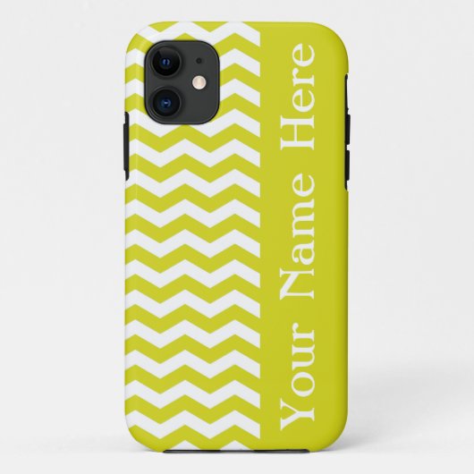 Coques Case-Mate iPhone Vague d'ananas hawaïen Chevron avec nom (Dos)