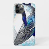 Coques Case-Mate iPhone Vague d'art Baleine Bleue (Dos)