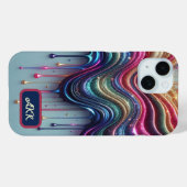 Coques Case-Mate iPhone Vague de arc-en-ciel (Verso (horizontal))