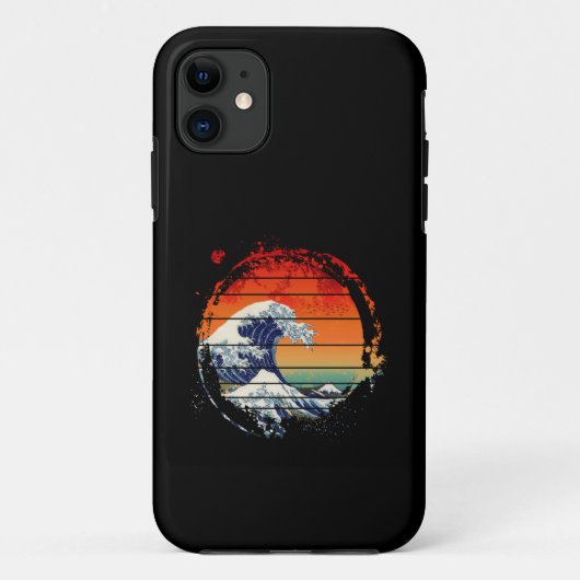 COQUES Case-Mate iPhone VAGUE DE KANAGAWA COUCHER DE SOLEIL RÉTRO (Dos)