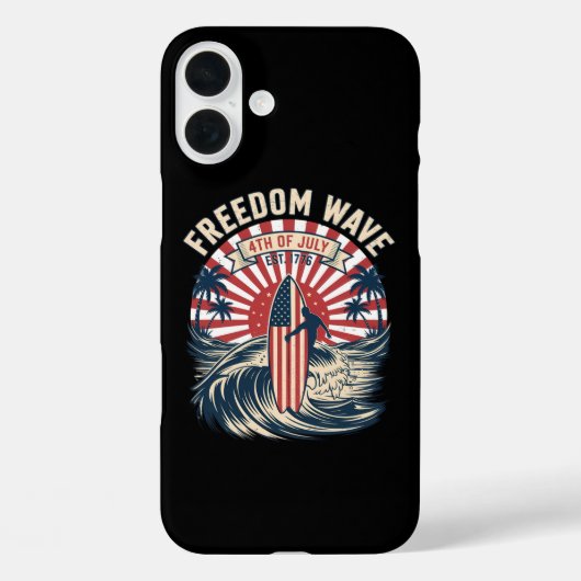 Coques Case-Mate iPhone Vague de liberté 4 juillet (Verso)