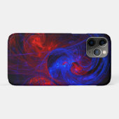 Coques Case-Mate iPhone Vague de minuit - Art fractal Abstrait (Dos (Horizontal))