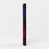 Coques Case-Mate iPhone Vague de minuit - Art fractal Abstrait (Dos/Droite)
