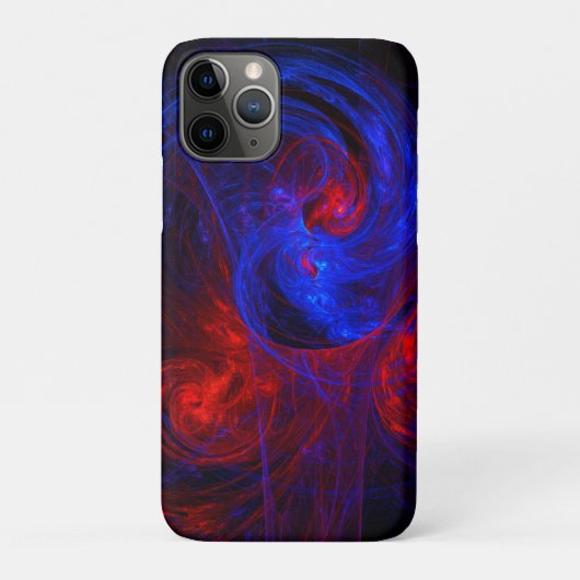 Coques Case-Mate iPhone Vague de minuit - Art fractal Abstrait (Dos)