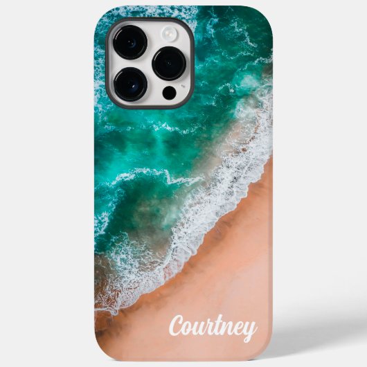 Coques Case-Mate iPhone Vague de plage océanique tropicale estivale (Verso)