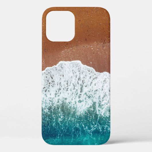 Coques Case-Mate iPhone Vague d'océan sur une plage de sable, vue arrière (Verso)