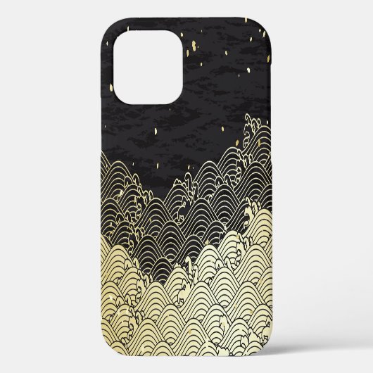 Coques Case-Mate iPhone Vague dorée, texture papier. (Verso)