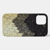 Coques Case-Mate iPhone Vague dorée, texture papier. (Verso (horizontal))