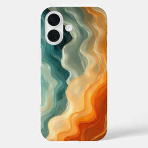 Coques iPhone 16 Vague liquide contemporaine Abstraite