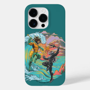 Coque Pour iPhone 14 Pro Vague marémotrice Aquaman & Black Manta