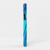 Coques Case-Mate iPhone Vague Motifs Abstraits Monogrammes Initiales Blue  (Dos/Droite)