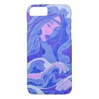 Vague, Sirène, Imaginaire d'art asiatique, Bleu et