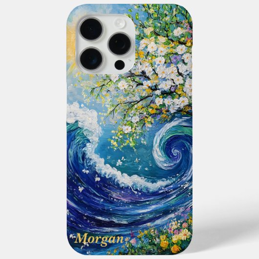 Coques Case-Mate iPhone Vague Whimsical | Peinture impressionniste (Verso)