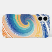 Coques Case-Mate iPhone Vagues à rayures colorées (Verso (horizontal))