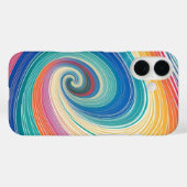 Coques Case-Mate iPhone Vagues à rayures colorées (Verso (horizontal))