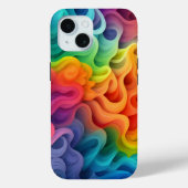 Coques Case-Mate iPhone Vagues Abstraites arc-en-ciel (Verso)