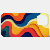 Coques Case-Mate iPhone Vagues Abstraites colorées (Verso (horizontal))