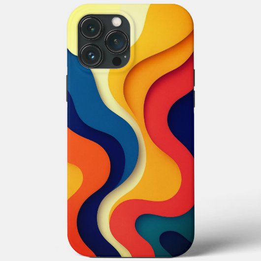 Coques Case-Mate iPhone Vagues Abstraites colorées (Verso)