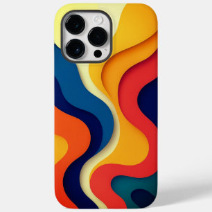 Coque Pour Pour iPhone 14 Pro Max Vagues Abstraites colorées