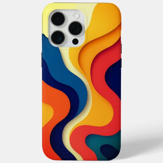 Coques Case-Mate iPhone Vagues Abstraites colorées (Verso)