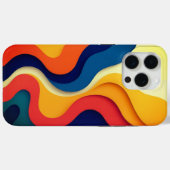 Coques Case-Mate iPhone Vagues Abstraites colorées (Verso (horizontal))