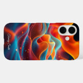 Coques Case-Mate iPhone Vagues Abstraites dynamiques - Art futuriste (Verso (horizontal))