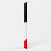 Coques Case-Mate iPhone Vagues Abstraites en noir, rouge et blanc (Dos/Droite)