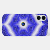 COQUES Case-Mate iPhone VAGUES ABSTRAITES, ÉTOILES BLEUES ET PIERRE SAPPHI (Verso (horizontal))