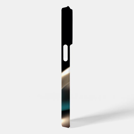 Coques Case-Mate iPhone Vagues Abstraites Or et vert de luxe (Verso / Droite)