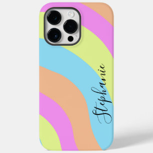Coque Pour Pour iPhone 14 Pro Max Vagues arc-en-ciel Pastel