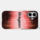 Coques Case-Mate iPhone Vagues audio rouges (Verso (horizontal))