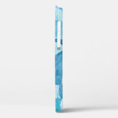 Coques Case-Mate iPhone Vagues, baleine, texture bleu enfantine (Verso / Gauche)