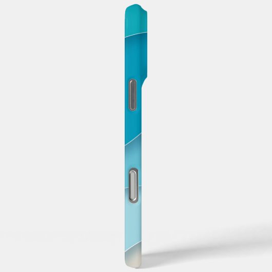 Coques Case-Mate iPhone Vagues bleu 3D (Verso / Droite)