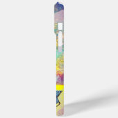 Coques Case-Mate iPhone VAGUES / Bleu Jaune brillant en étincelles d'or (Verso / Gauche)