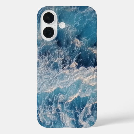 Coques Case-Mate iPhone Vagues bleu océan (Verso)